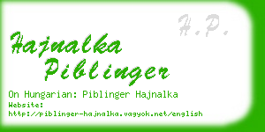 hajnalka piblinger business card